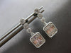 ESTATE .45CT DIAMOND 14KT WHITE GOLD ROUND & BAGUETTE INVISIBLE HANGING EARRINGS