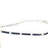 ESTATE 3.46CT DIAMOND & AAA SAPPHIRE 14KT WHITE GOLD 3D CLASSIC TENNIS BRACELET