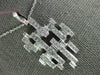 LARGE .92CT DIAMOND 18KT WHITE GOLD ROUND & BAGUETTE BRICK FUN FLOATING PENDANT