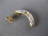 1.0CT DIAMOND 14KT 2 TONE GOLD SEMI HOOP GEOMETRICAL FUN HANGING EARRINGS #27313