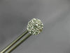 ESTATE .80CT DIAMOND 18KT WHITE GOLD 3D 7MM CLASSIC CLUSTER FLOWER STUD EARRINGS