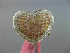 LARGE .92CT WHITE & PINK DIAMOND 18KT WHITE & ROSE GOLD 3D HEART INFINITY RING
