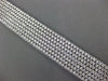 ESTATE LARGE 12.81CT DIAMOND 18KT WHITE GOLD 3D MULTI ROW CUFF TENNIS BRACELET