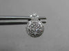 ESTATE .58CT ROUND DIAMOND 18KT WHITE GOLD 3D CLUSTER HALO STUD EARRINGS F/G VS