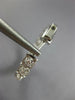 1.11CT DIAMOND 18KT WHITE GOLD FILIGREE SQUARE INSIDE OUT HOOP HANGING EARRINGS
