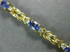 ESTATE 6.93CT DIAMOND & AAA TANZANITE 14KT YELLOW GOLD 3D CLASSIC BRACELET #2847