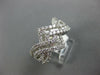 WIDE 1.92CT DIAMOND 18K WHITE GOLD 3D ROUND & BAGUETTE INFINITY ANNIVERSARY RING
