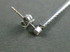 ESTATE LARGE .95CT DIAMOND 14KT WHITE GOLD CLASSIC ELONGATED TENNIS EARRINGS 2mm