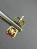 ESTATE 1.64CT DIAMOND & AAA RUBY 14KT YELLOW GOLD 3D CLASSIC OVAL STUD EARRINGS