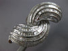 EXTRA LARGE 3.60CT DIAMOND 18K WHITE GOLD 3D ROUND & BAGUETTE LEAF COCKTAIL RING