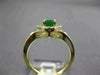 ESTATE .95CT DIAMOND & AAA OVAL EMERALD 14KT YELLOW GOLD CLASSIC ENGAGEMENT RING