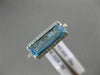1.72CT DIAMOND & AAA BLUE TOPAZ 14KT WHITE GOLD 3D FILIGREE HALO ENGAGEMENT RING