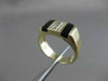 ESTATE .08CTW DIAMOND BLACK ONYX 14KT YELLOW GOLD STRIPE MENS RING F/G VS #20702