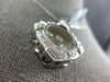 ESTATE LARGE .43CT DIAMOND & AAA ONYX 18KT WHITE GOLD FILIGREE FLOATING PENDANT