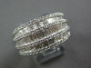 LARGE 2.56CT DIAMOND 18KT WHITE GOLD MULTI ROW ROUND & BAGUETTE ANNIVERSARY RING