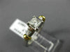ESTATE .66CT PRINCESS DIAMOND PLATINUM & 18KT YELLOW GOLD ENGAGEMENT RING #14434