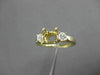 ESTATE .37CT DIAMOND 14KT YELLOW GOLD 3 STONE SEMI MOUNT ENGAGEMENT RING #18365