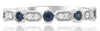 .32CT DIAMOND & AAA SAPPHIRE 14KT WHITE GOLD 3D ROUND & HEXAGON ANNIVERSARY RING