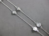 LARGE & LONG 2.34CT DIAMOND 14KT WHITE GOLD 3D ROUND BY THE YARD LOVE NECKLACE