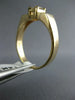 ANTIQUE .76CT ASSCHER CUT DIAMOND 14KT YELLOW GOLD PAST PRESENT FUTURE RING #112