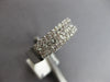 WIDE 1CT DIAMOND 18KT WHITE GOLD ROUND PRINCESS 3 ROW INVISIBLE ANNIVERSARY RING