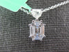 .69CT DIAMOND 18KT WHITE GOLD BAGUETTE KITE CUT CLUSTER OCTAGON FLOATING PENDANT