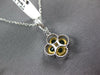 .50CT DIAMOND & AAA EMERALD 18KT TWO TONE GOLD 4 LEAF CLOVER FLOWER LOVE PENDANT