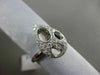 ESTATE LARGE .60CT ROUND DIAMOND 14K WHITE GOLD 3D OPEN PAVE PEAR SHAPE FUN RING