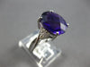 ESTATE 5.49CT DIAMOND & AAA AMETHYST 14KT WHITE GOLD OVAL & ROUND FUN LOVE RING