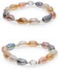 ESTATE AAA MULTI COLOR SOUTH SEA & TAHITIAN PEARL 14K WHITE GOLD 3D FUN BRACELET