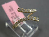 ESTATE .45CT DIAMOND 14K YELLOW GOLD CLASSIC ROUND JOURNEY CRISS CROSS LOVE RING