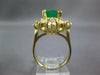 EXTRA LARGE 5.0CT DIAMOND & AAA EMERALD 14KT YELLOW GOLD 3D FLORAL COCKTAIL RING