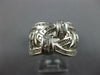 WIDE 1.35CT DIAMOND 14KT WHITE GOLD CRISS CROSS LOVE KNOT FUN ANNIVERSARY RING
