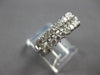 ESTATE .45CT DIAMOND 14KT WHITE GOLD 3D 2 ROW LOVE KNOT ANNIVERSARY RING #28021