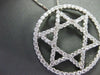 ESTATE EXTRA LARGE 2.68CT DIAMOND 14KT WHITE GOLD STAR OF DAVID PENDANT #ELV15