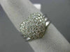 ESTATE WIDE .65CT DIAMOND 14KT WHITE GOLD 3D PAVE HEART PROMISE LOVE RING #671