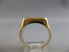 EXTRA LARGE .20CT DIAMOND 14KT YELLOW GOLD 3D SOLITAIRE SQUARE MENS RING #28102