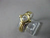 ESTATE .33CT DIAMOND 14KT TWO TONE GOLD SOLITAIRE BEZEL ENGAGEMENT RING #22426