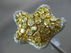 GIA EXTRA LARGE 7.95CT WHITE & FANCY YELLOW DIAMOND 18K 2 TONE GOLD 3D STAR RING