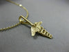 ESTATE 14KT YELLOW GOLD 3D HANDCRAFTED MEDICAL EMBLEM FLOATING PENDANT #25065