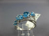 LARGE 2.8CT DIAMOND & AAA BLUE TOPAZ 14K WHITE GOLD MULTI SHAPE CRISS CROSS RING