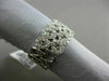 ESTATE 1.66CT DIAMOND 14KT WHITE GOLD 2 ROW FILIGREE SEMI ETERNITY WEDDING RING