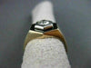 ESTATE WIDE .60CT OLD MINE DIAMOND 14K Y&W GOLD HEXAGON STUNNING MENS RING 22350