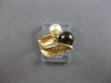ESTATE AAA SOUTH SEA & TAHITIAN PEARL 14K YELLOW GOLD 3D DOUBLE LEAF RING #28109
