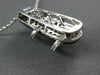 ESTATE 1.0CT WHITE & BLACK DIAMOND 14KT WHITE GOLD GRADUATING WAVE FUN PENDANT