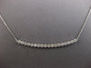 ESTATE .83CT DIAMOND 14KT WHITE GOLD 3D CLASSIC ROUND FILIGREE BAR LOVE NECKLACE