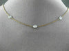 ESTATE 1.10CT DIAMOND 14KT WHITE & ROSE GOLD BY THE YARD NECKLACE 18" LONG 21743