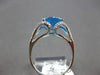LARGE 4.63CT DIAMOND & AAA BLUE TOPAZ 14KT WHITE GOLD CUSHION & ROUND FUN RING