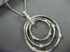 ESTATE LARGE 2.20CT DIAMOND 14KT WHITE GOLD ETOILE CIRCLE OF LIFE PENDANT #843