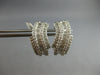 LARGE 2.25CT DIAMOND 18KT WHITE GOLD ROUND & BAGUETTE MULTI ROW HANGING EARRINGS